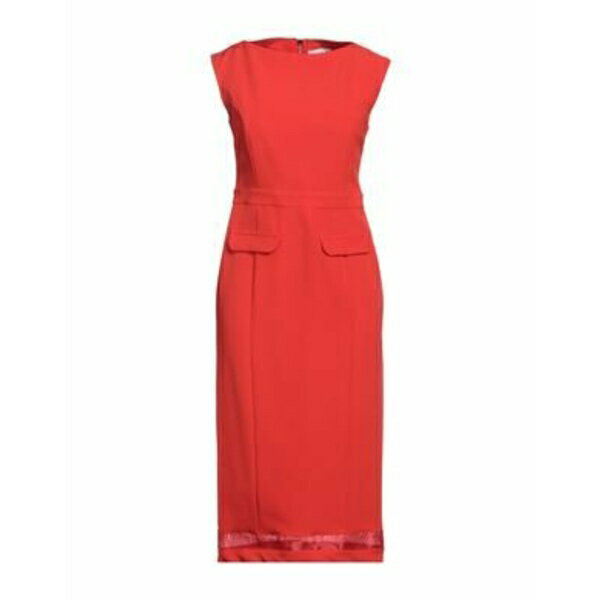 【送料無料】 アトスロン ランボルギーニ レディース ワンピース トップス Midi dresses Red