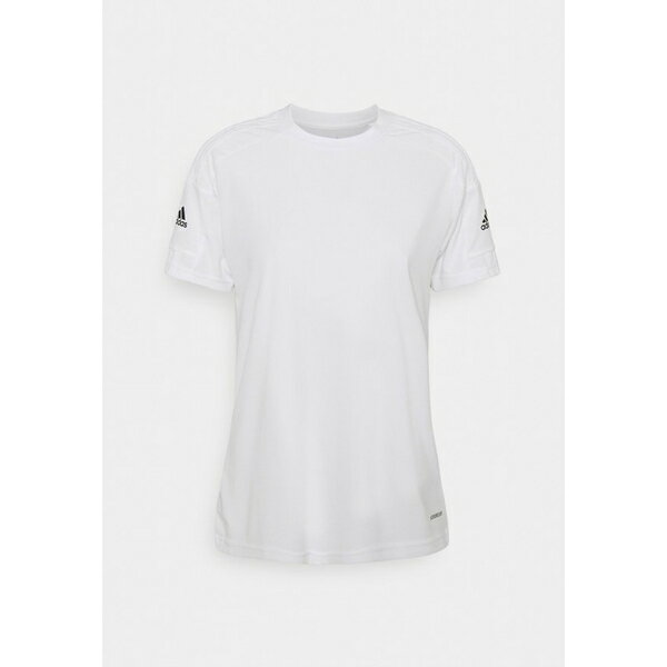 アディダス レディース テニス スポーツ SQUADRA 21 - Sports T-shirt - white/white/black