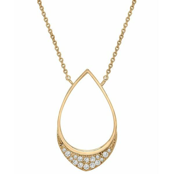 bvh fB[X lbNXE`[J[Ey_ggbv ANZT[ Diamond Teardrop Pendant Necklace (1/10 ct. t.w.) in 14k Gold, 17