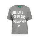 【送料無料】 ディースクエアード レディース Tシャツ トップス T-shirts Grey