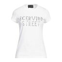 【送料無料】 エルマンノ シェルヴィーノ レディース Tシャツ トップス T-shirts White