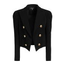 【送料無料】 バルマン レディース ジャケット&ブルゾン アウター Blazers Black