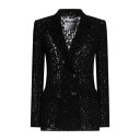 【送料無料】 モスキーノ レディース ジャケット&ブルゾン アウター Blazers Black