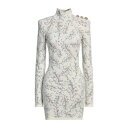 【送料無料】 バルマン レディース ワンピース トップス Mini dresses White
