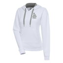 アンティグア レディース パーカー・スウェットシャツ アウター Los Angeles Dodgers Antigua Women's Brushed Metallic Victory Pullover Hoodie White