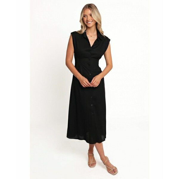 ペタル アンド パップ レディース ワンピース トップス Women's Cami Midi Dress Black