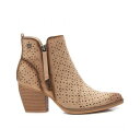 キシタイ レディース ブーツ シューズ Refresh Women's Fashion Italian Western Booties with Side Zipper By Xti Beige(4)