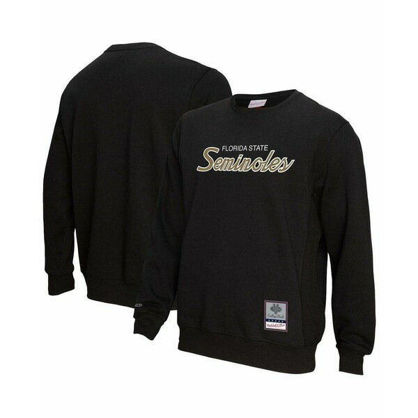 ミッチェル&ネス メンズ パーカー・スウェットシャツ アウター Men's Black Florida State Seminoles Elite Script Pullover Sweatshirt Black(4)
