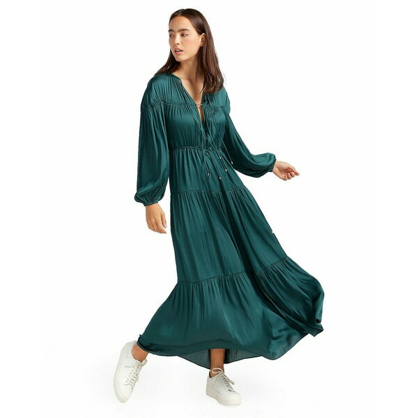 ベル アンド ブルーム レディース ワンピース トップス Women's Window Seat Tiered Maxi Dress Dark G..