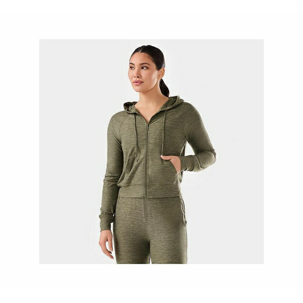 タヴィ レディース ジャケット＆ブルゾン アウター Women's SoftTec Zip Hoodie Olive space dye