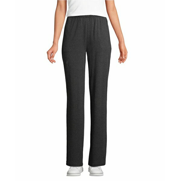 ランズエンド レディース カジュアルパンツ ボトムス Women's Sport Knit High Rise Pants Dark charcoal heather