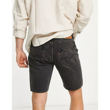 リーバイス メンズ カジュアルパンツ ボトムス Levi's 501 hemmed denim shorts in black wash Black