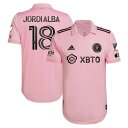 アディダス メンズ ユニフォーム トップス Jordi Alba Ramos Inter Miami CF adidas 2023 The Heart Beat Kit Authentic Player Jersey Pink 3