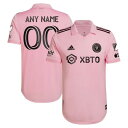 アディダス メンズ ユニフォーム トップス Inter Miami CF adidas 2022 The Heart Beat Kit Authentic Custom Jersey Pink