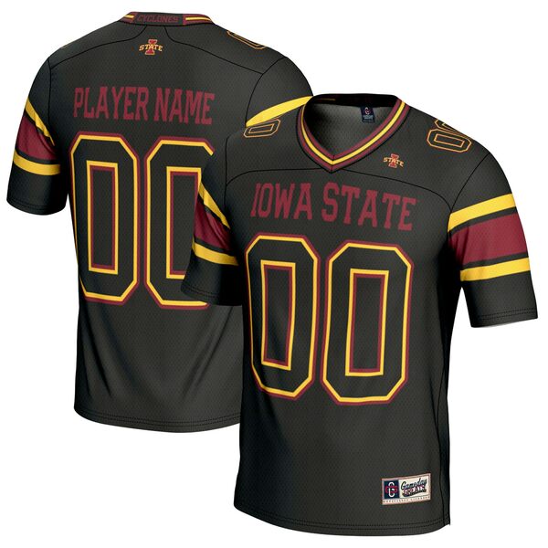 ゲームデイグレーツ メンズ ユニフォーム トップス Iowa State Cyclones GameDay Greats NIL PickAPlayer Football Jersey Black 1