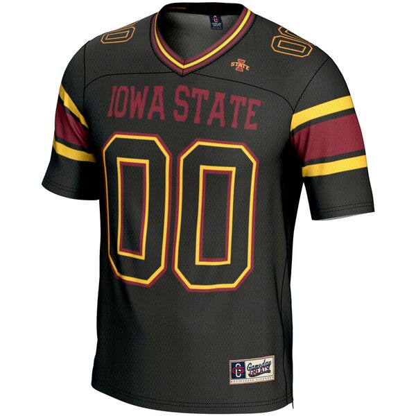 ゲームデイグレーツ メンズ ユニフォーム トップス Iowa State Cyclones GameDay Greats NIL PickAPlayer Football Jersey Black 2