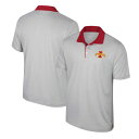 RVA Y |Vc gbvX Iowa State Cyclones Colosseum Tuck Striped Polo Gray