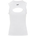 オフホワイト レディース カットソー トップス Cut-out Tank Top White Black