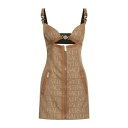 【送料無料】 ヴェルサーチ レディース ワンピース トップス Mini dresses Green