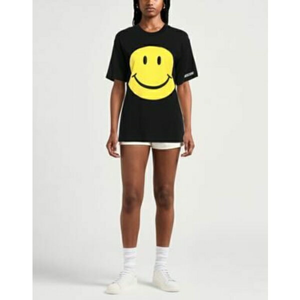 【送料無料】 モスキーノ レディース Tシャツ トップス T-shirts Black