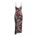 【送料無料】 エトロ レディース ワンピース トップス Midi dresses Red