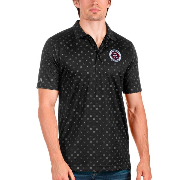 アンティグア メンズ ポロシャツ トップス New England Revolution Antigua Spark Polo Black