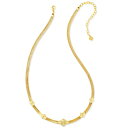 PhXRbg fB[X lbNXE`[J[Ey_ggbv ANZT[ Rhodium-Plated & 14k Gold-Plated Medallion-Accent Herringbone Chain Collar Necklace, 16
