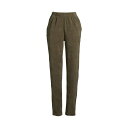 ランズエンド レディース カジュアルパンツ ボトムス Women 039 s Sport Knit High Rise Corduroy Elastic Waist Pants Forest moss