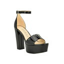 ゲス レディース サンダル シューズ Women 039 s Seton Jacquard Two Piece Platform Dress Sandals Black Patent