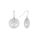 Wj xj[j fB[X sAXCO ANZT[ Crystal (0.31 ct.t.w) Round Filigree Drop Earrings in Sterling Silver Sterling Silver