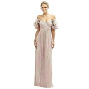 アフターシックス レディース ワンピース トップス Womens Dramatic Ruffle Edge Convertible Strap Metallic Pleated Maxi Dress with..