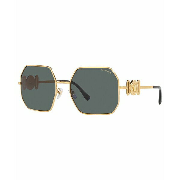 ヴェルサーチ ヴェルサーチ レディース サングラス＆アイウェア アクセサリー Unisex Polarized Sunglasses, VE2248 Gold-Tone