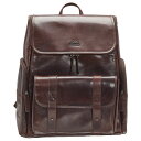 マンシーニ メンズ バックパック リュックサック バッグ Men 039 s Buffalo Backpack with Zippered Laptop, Tablet Compartment Brown