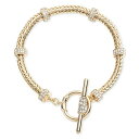 ラルフローレン レディース ブレスレット・バングル・アンクレット アクセサリー Gold-Tone Crystal Roundell Flex Bracelet GLD/CRYSTAL