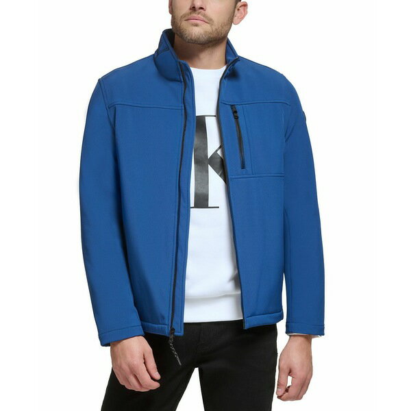 カルバンクライン メンズ ジャケット＆ブルゾン アウター Men's Infinite Stretch Soft Shell Jacket Blue Edge