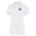 アンティグア レディース ポロシャツ トップス Pittsburgh Steelers Antigua Women's Team Logo Tribute Polo White