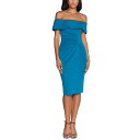 エスケープ レディース ワンピース トップス Women's Off-The-Shoulder Scuba Sheath Dress Teal