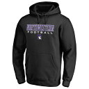 ファナティクス メンズ パーカー・スウェットシャツ アウター Northwestern Wildcats Fanatics Branded True Sport Football Pullover Hoodie Black