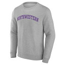 ファナティクス メンズ パーカー・スウェットシャツ アウター Northwestern Wildcats Fanatics Branded Basic Arch Sweatshirt Gray