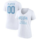 ファナティクス レディース Tシャツ トップス North Carolina Tar Heels Fanatics Branded Women's Women's Lacrosse PickAPlayer NIL Gameday Tradition VNeck T Shirt???White
