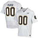 アンダーアーマー メンズ ユニフォーム トップス Notre Dame Fighting Irish Under Armour PickAPlayer NIL Replica Football Jersey White