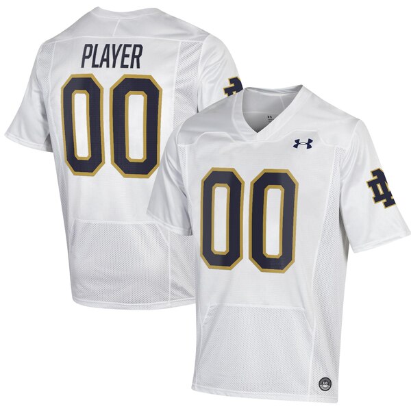 アンダーアーマー メンズ ユニフォーム トップス Notre Dame Fighting Irish Under Armour PickAPlayer NIL Replica Football Jersey White