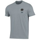 アンダーアーマー メンズ Tシャツ トップス Notre Dame Fighting Irish Under Armour Play Like A Champion Today TShirt Steel