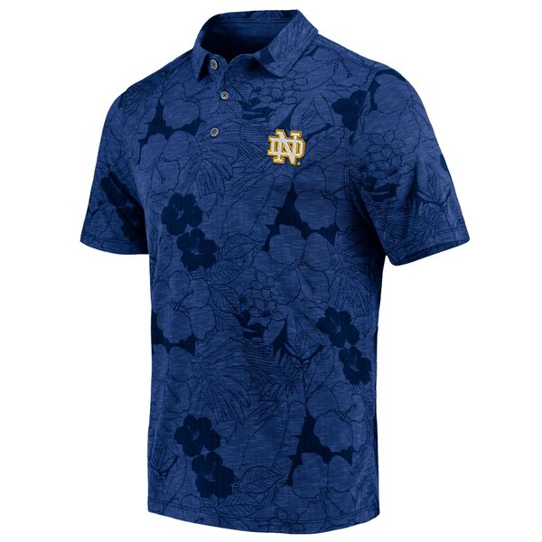 トッミーバハマ メンズ ポロシャツ トップス Notre Dame Fighting Irish Tommy Bahama Miramar Blooms Polo Navy