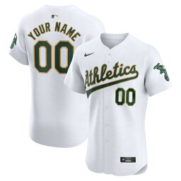 ナイキ メンズ ユニフォーム トップス Oakland Athletics Nike Home Elite Custom Jersey White