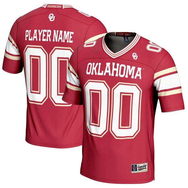 ゲームデイグレーツ メンズ ユニフォーム トップス Oklahoma Sooners GameDay Greats NIL PickAPlayer Football Jersey Crimson