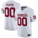 ジョーダン メンズ ユニフォーム トップス Oklahoma Sooners Jordan Brand PickAPlayer NIL Replica Football Jersey White