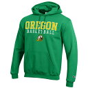 チャンピオン メンズ ジャケット＆ブルゾン アウター Oregon Ducks Champion Basketball Stack Pullover Hoodie Green