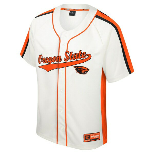 コロシアム メンズ ユニフォーム トップス Oregon State Beavers Colosseum Ruth ButtonUp Baseball Jersey Cream