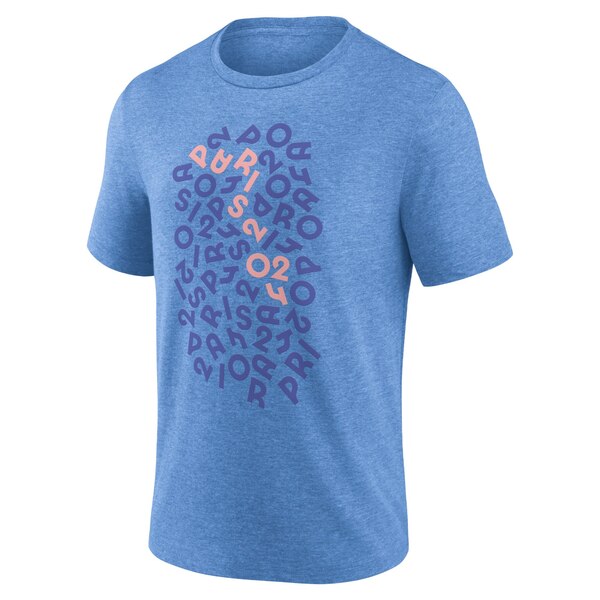 ファナティクス メンズ Tシャツ トップス Paris 2024 Summer Olympics Fanatics Branded Scrambled Typo TShirt Blue